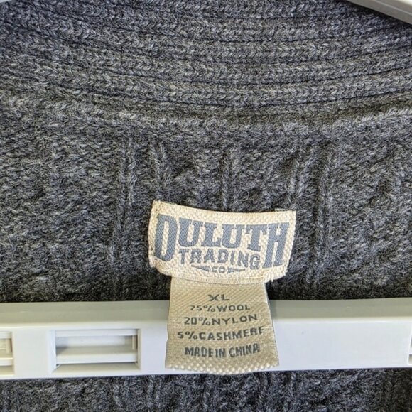 Duluth Trading co. cable knit  wool ; cashmere Cardigan - Picture 4 of 5